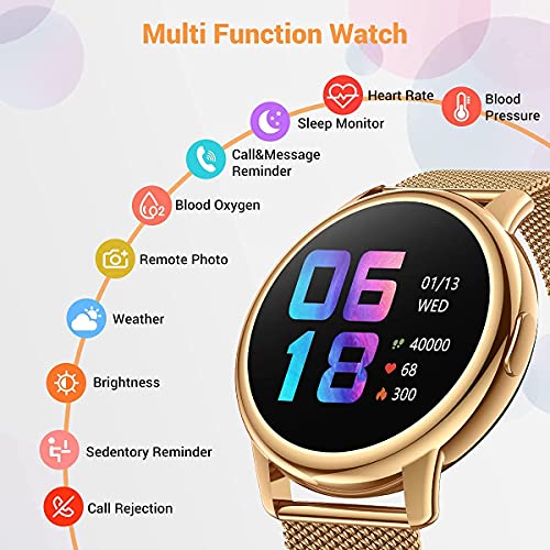 CanMixs Smart Watch for Android Phones ios, Fitness Tracker Digital Watch with Heart Rate Blood Oxygen Sleep Monitor IP68 Waterproof Smart Watch for Women Men Smartwatch 46mm Compatible iPhone Samsung