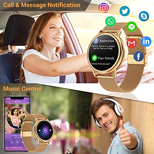CanMixs Smart Watch for Android Phones ios, Fitness Tracker Digital Watch with Heart Rate Blood Oxygen Sleep Monitor IP68 Waterproof Smart Watch for Women Men Smartwatch 46mm Compatible iPhone Samsung