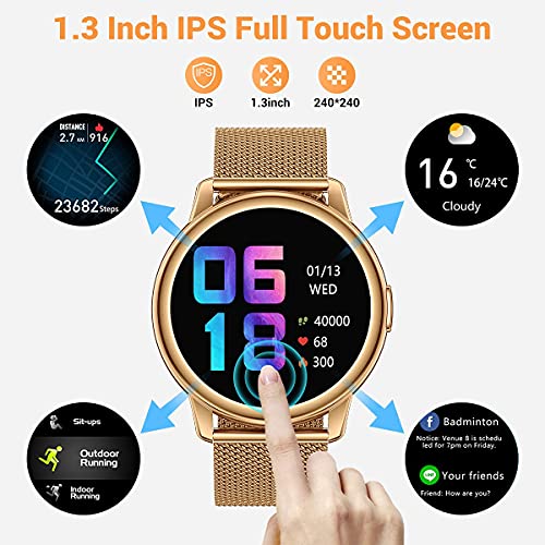 CanMixs Smart Watch for Android Phones ios, Fitness Tracker Digital Watch with Heart Rate Blood Oxygen Sleep Monitor IP68 Waterproof Smart Watch for Women Men Smartwatch 46mm Compatible iPhone Samsung