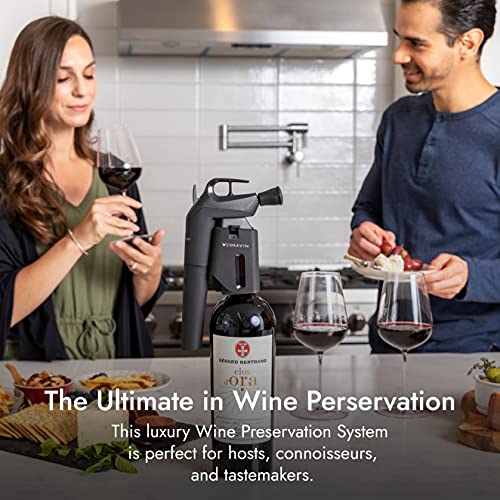 Coravin Timeless Three Plus Wine by the Glass System - Includes 1 Wine Preserver, 2 Argon Gas Capsules, 2 Screw Cap Replacements, and 1 Wine Aerator