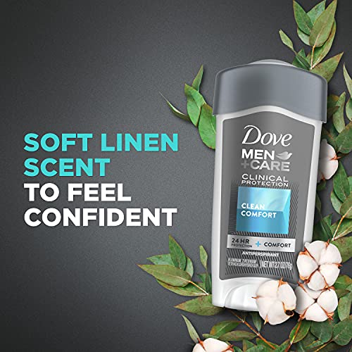 Dove Men+Care Hair + Skin Care Regimen Personal Care for Men Clean Comfort + Fresh & Clean Body Wash, 2-in-1 Shampoo and Conditioner, and Antiperspirant Clinical Deodorant