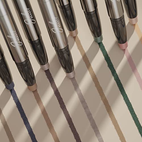Julep Eyeshadow 101 Crème to Powder Waterproof Eyeshadow Stick Duo, Bronze Shimmer and Warm Gold Shimmer