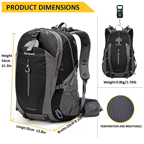 Hiking Backpack 40L Waterproof Lightweight Hiking Daypack with Rain Cover, Trekking Camping Outdoor Sport Travel Backpacks for Men Women