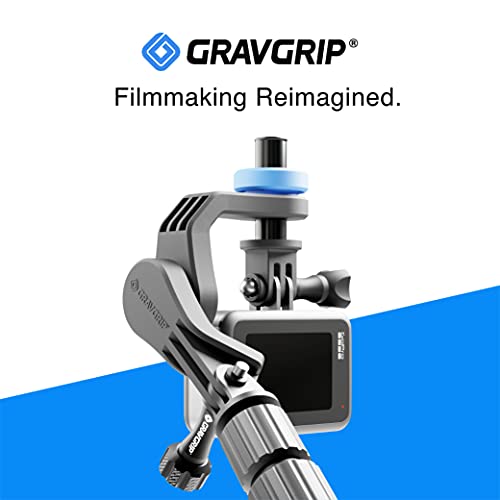 GRAVGRIP V2 Hydraulic Leveling Mount for Action Camera, GoPro, DJI, Insta360 - Pocket-Sized Leveler, Gimbal, JIB - No Batteries, No Charging, Waterproof, Ultra-Compact, Durable