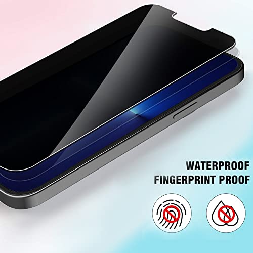Ferilinso Compatible for iPhone 14 Plus & iPhone 13 Pro Max Privacy Screen Protector 2 Pack 9H Anti Spy Tempered Glass with 2 Pack Camera Lens Protector Case friendly Bubble Free Accessories