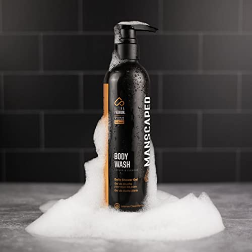 MANSCAPED Men’s UltraPremium Body Wash, Luxurious Clean Formula Infused with Aloe Vera and Sea Salt, Refreshing and Nourishing Daily Shower Gel for Hydrating Skin, (16 oz Aluminum Bottle)