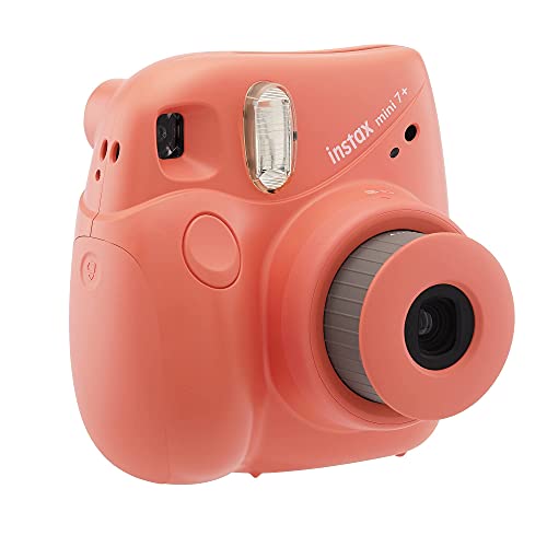 Fujifilm Instax Mini 7+ Camera with - Coral (Renewed)