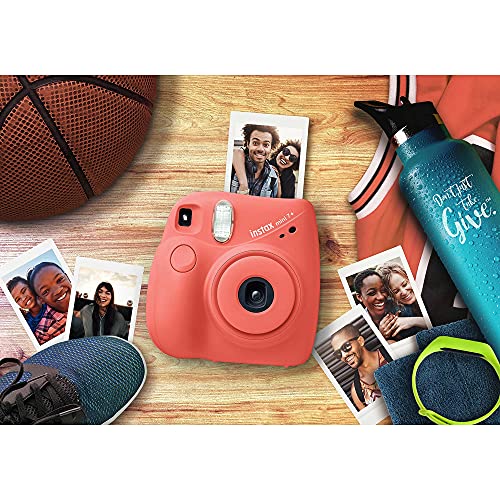 Fujifilm Instax Mini 7+ Camera with - Coral (Renewed)