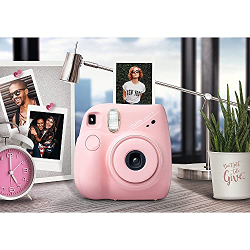 Fujifilm Instax Mini 7+ Camera with - Light Pink (Renewed)