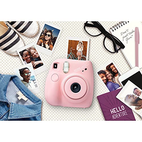 Fujifilm Instax Mini 7+ Camera with - Light Pink (Renewed)