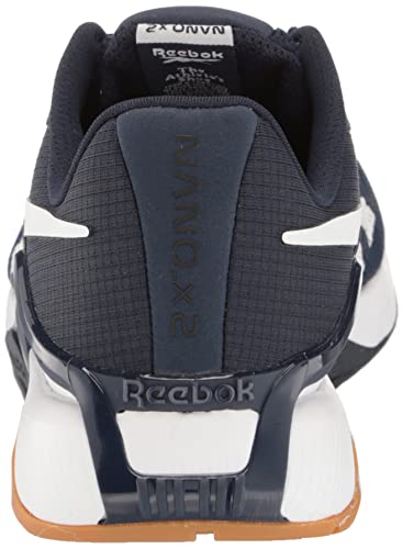 Reebok Men's Nano X2 Cross Trainer, Reefresh Vector Navy/White/Gum, 9.5