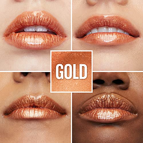 Maybelline New York Lifter Gloss High Shine Lip Gloss with Hyaluronic Acid, Bronzed, 19 Gold