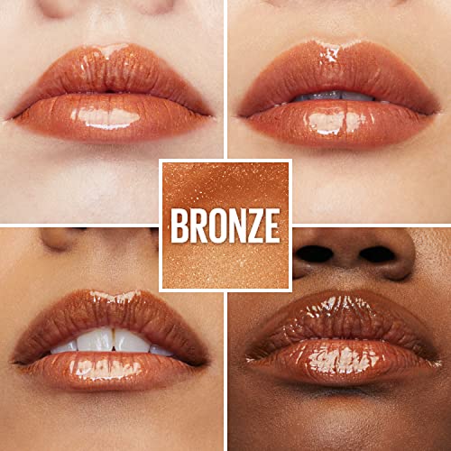 Maybelline New York Lifter Gloss High Shine Lip Gloss with Hyaluronic Acid, Bronzed, 18 Bronze