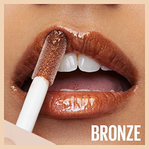 Maybelline New York Lifter Gloss High Shine Lip Gloss with Hyaluronic Acid, Bronzed, 18 Bronze