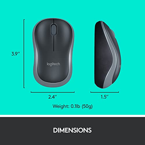Wireless Keyboard And Mouse Combo For Windows, 2.4 GHz Wireless, Compact Mouse, 8 Multimedia And Shortcut Keys, For PC, Laptop - Black