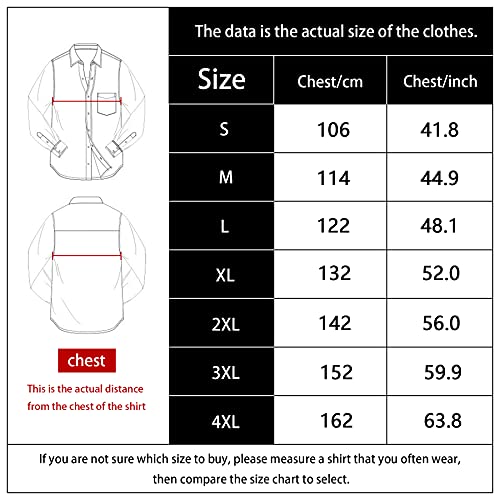 Dubinik Mens Short Sleeve Button Down Shirts 100% Cotton Plaid Casual Shirt with Pocket