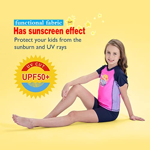 Teen Girls' 2-Piece Swimsuit with UPF 50+ sun protection.