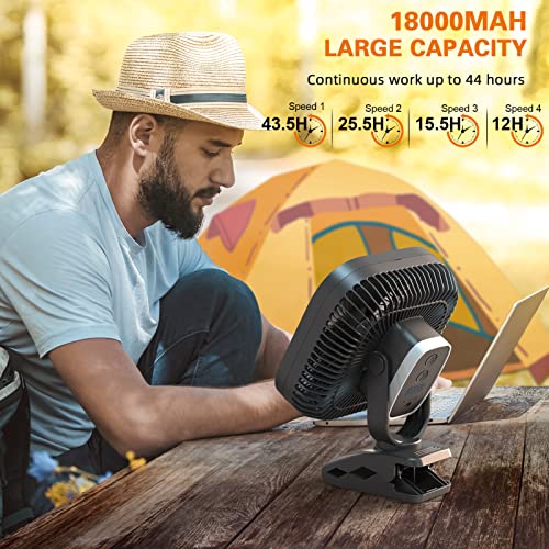 Rechargeable Portable Fan with Light