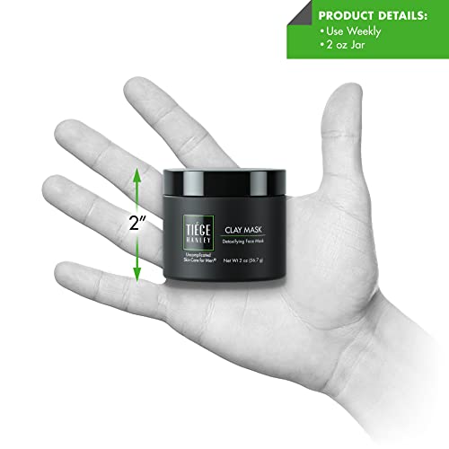 Tiege Hanley Detoxifying Clay Mask for Men | Draws Out Impurities | Improves Skin Texture and Appearance | 2 fluid ounces (ABOUT 10 USES) | Made in the USA