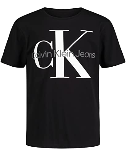 Calvin Klein Boys' Toddler Ck Logo Crew Neck Tee, Classic Black 22, 2T