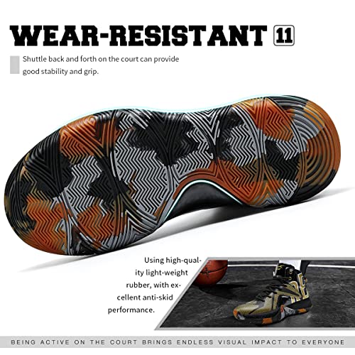 ASHION Kids Basketball Shoes Boys Girls High-Top Sneakers Non-Slip Sport Shoes Shoes(Little Kid/Big Kid)