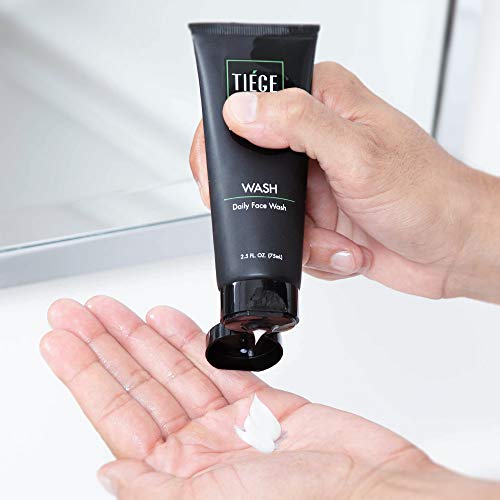 Tiege Hanley Men’s Skin Care System | Uncomplicated Skin Care for Men | Dermatologist Approved | Korean Peptide Technology | Face Wash, Serum, Day & Night Moisturizer, Exfoliating Scrub & Eye Cream