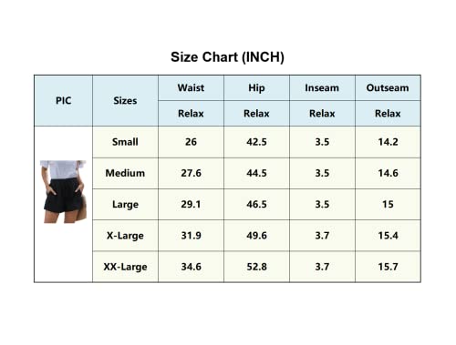 FEKOAFE Women Comfy Drawstring Summer Casual Elastic Waist Cotton Shorts with Pockets