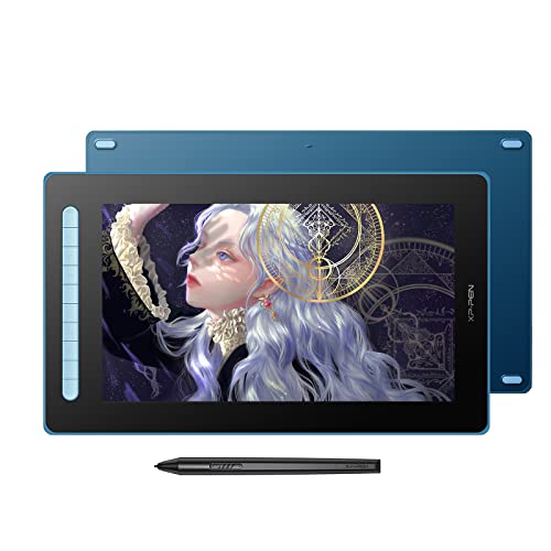 Drawing Tablet with Screen XP-PEN Artist16 2nd Computer Graphic Tablet Full-Laminated Pen Display with Battery-Free X3 Stylus 10 Express Keys Android Support Drawing Monitor(127% sRGB,15.4" Black)