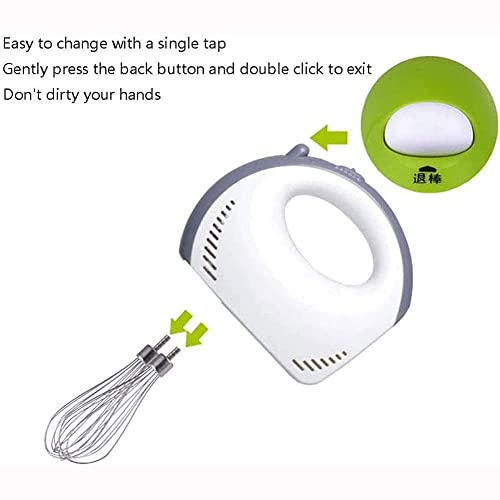 UOZACCY Electric whisk Hand Mixer Mechanical 5 Speed ​​Plus Turbo Function Electric Mixer for Electric Hand Mixer Accessories Dishwasher Safe 150W (Color : A)