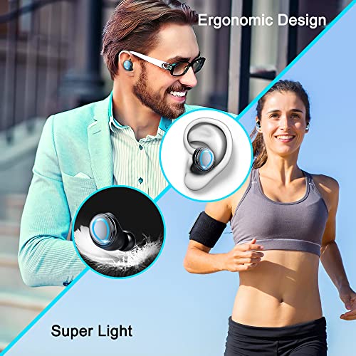 Motast Wireless Earbud, Bluetooth 5.1 Earbud with 140H Playtime, Bluetooth Headphones HiFi Stereo Noise Cancelling Wireless Earphones in Ear with Mic,USB-C Charging Case, Waterproof Sport Headset Grey
