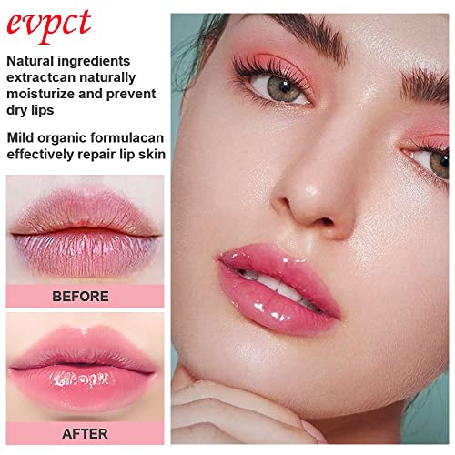 3Pcs Aloe Vera Strawberry Red Cherry Lip Color Changing Lipstick Lip Balm Set, Green Magic PH Lipstick Color Change Changing Crystal Flower Jelly Lipstick Tinted Lip Balm Gloss Makeup Set for Women 1