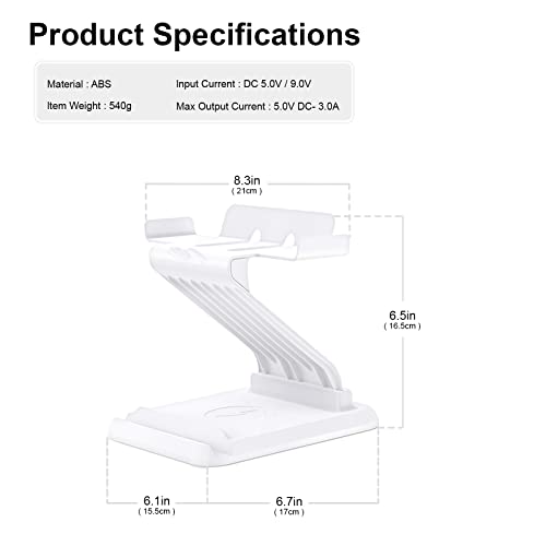 CNBEYOUNG Charging Dock Station Compatible with Meta Oculus Quest 2,VR Headset Display Stand Mount and Controller Holder,Wireless Charger Compatible with iPhone Series,Apple Watch Series&Airpods Pro