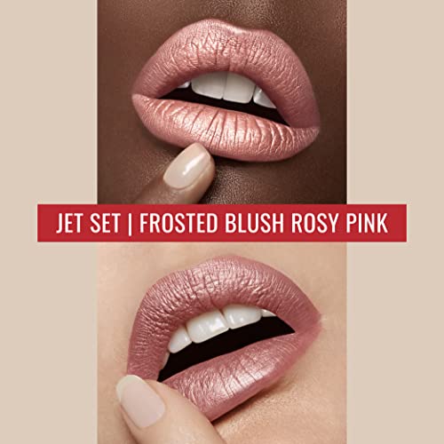 Runway Rogue Silk Glam Liquid Lipstick, Long-Wear Blush-Pink Liquid Lipstick, Jet Set