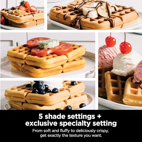 Ninja BW1001 NeverStick Pro Belgian Waffle Maker - Black & Silver