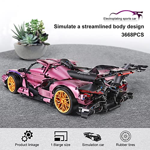 YESHIN Apello IE Super car MOC Building Kit and Engineering Toy, Adult Collectible Sports Car Technique Car Building Kit, 1:8 Scale Racing Sports Car Model for Adults Men Teens, New 2022(3668Pcs)