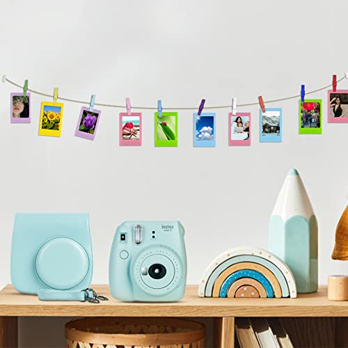 Fujifilm Instax Mini 9 Instant Camera + Fujifilm Instax Mini Film (40 Sheets) Bundle with Deals Number One Accessories Including Carrying Case, Color Filters, Kids Photo Album + More (Ice Blue)