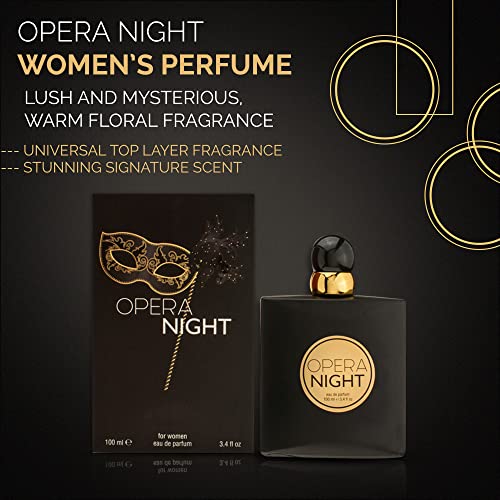 Opera Night Womens Perfume | Inspired by Opium Perfume for Women | Fragrance For women | Eau de Parfum | Natural Spray | Classic Warm Floral Scents of Clove And Lily of the Valley | 100 ML 3.4 Fl Oz