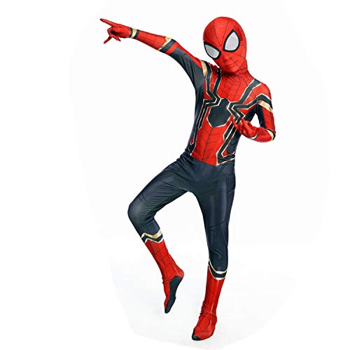 lkjhgf Kids Superhero Suits Halloween Cosplay Costumes 3D Style (Iron SPD, Large)