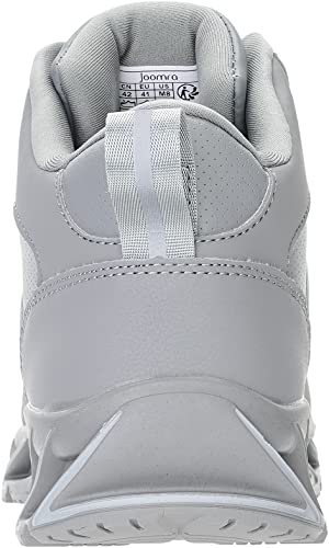 Joomra Boys Tennis Shoes High Top Travel Leather School College Mid Basketball Autumn Young Man Athletic Running Walking Sneakers Grey Size 6