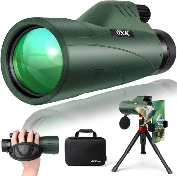 12x56 High Power Monocular Telescope for Adults with Smartphone Adapter