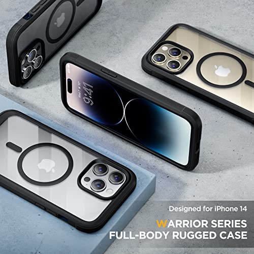 Miracase Glass Series Designed for iPhone 14 Pro Max Case 6.7 Inch, [2023 Upgrade] Full-Body Bumper Case with Built-in 9H Tempered Glass Screen Protector with 2 Pcs Camera Lens Protector, Noble Purple