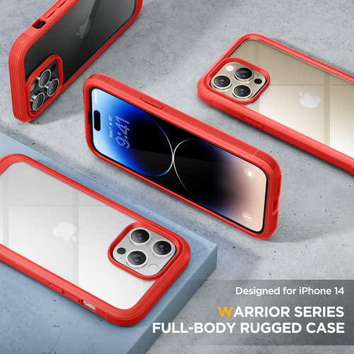 Miracase Glass Series Designed for iPhone 14 Pro Max Case 6.7 Inch, [2023 Upgrade] Full-Body Bumper Case with Built-in 9H Tempered Glass Screen Protector with 2 Pcs Camera Lens Protector, Noble Purple