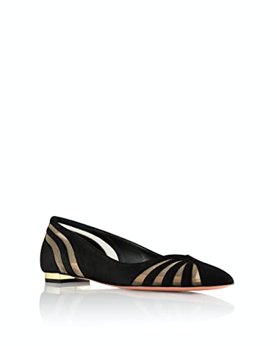 Aquazzura The Spy Flat, Black, 6.5