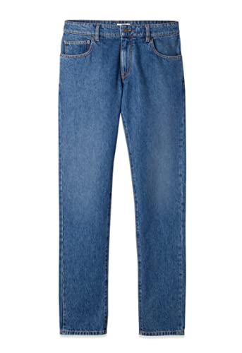 Boglioli, 5 Pockets Washed Denim Cotton Jeans, 31, Blue