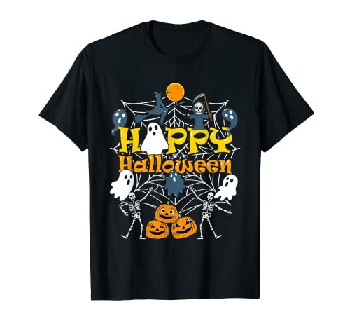 Happy Halloween Scary Retro Boys Girls Kids Toddlers Adults T-Shirt
