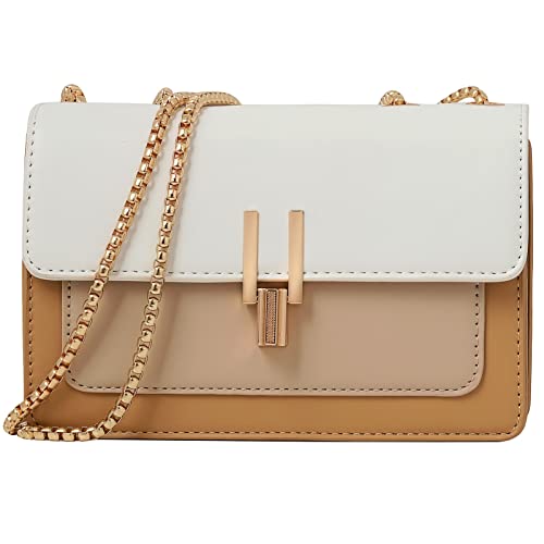 Crossbody Bags for Women Leather Cross Body Purses Cute Color-Block Designer Handbags Shoulder Bag Medium Size Green