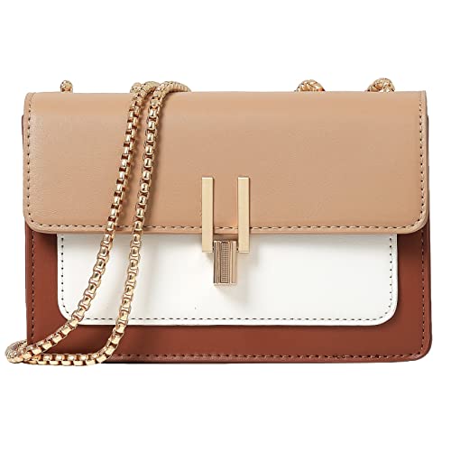 Crossbody Bags for Women Leather Cross Body Purses Cute Color-Block Designer Handbags Shoulder Bag Medium Size Green