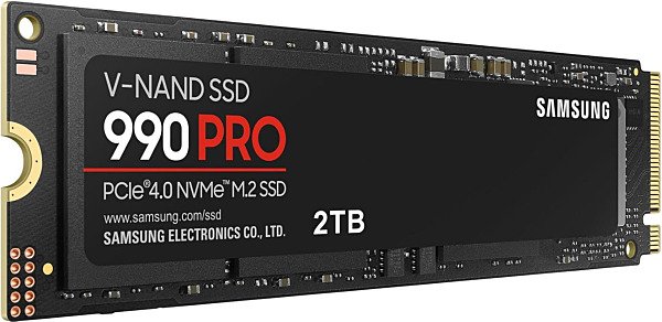 Samsung SSD 990 PRO 2TB, PCIe 4.0 M.2 2280, Up to 7,450 MB/s | NVMe Internal Solid State Hard Drive for High End Computing, Gaming, and Heavy Duty Workstations, (MZ-V9P2T0B/AM)
