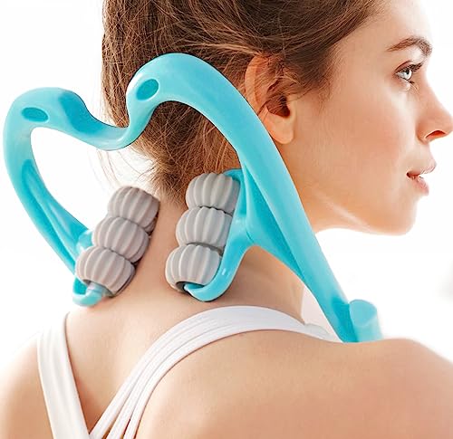 Unleash Total Relaxation: Neck Massager Roller,Handheld Massager with 6 Balls Massage Point, Neck Pain Relief Massager for Deep Tissue in Neck, Back, Shoulder, Waist, and Legs