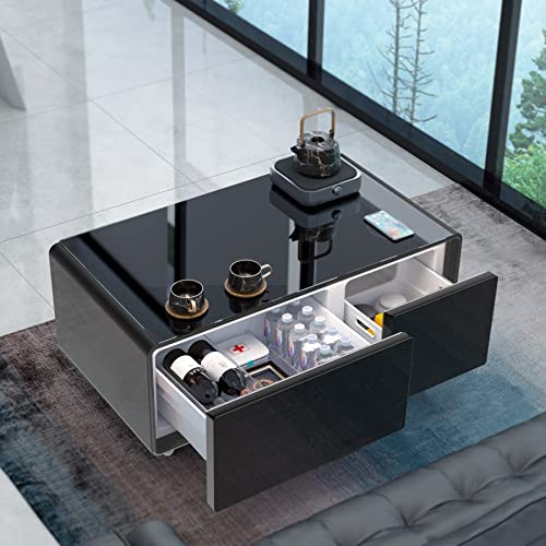 Smart Coffee Table with Built in Fridge